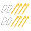 Mipcase Heavy Duty Plastic Tent Pegs Yellow Beach and Garden