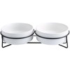 Elevated Dog Bowl Iron Frame 6-inch Ceramic Dog or Cat