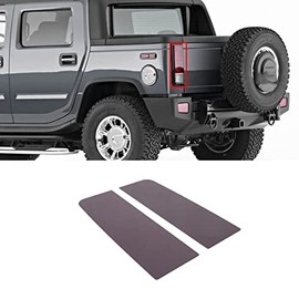 Fgtagtal Car Tail Light Cover Fit for Hummer H2 2003-2009, Smoked Tail Light Trim Cover, Rear Tail Lamp Decorative Protection Trim, 2PCS, Transparent Gray, Fit for Pickup