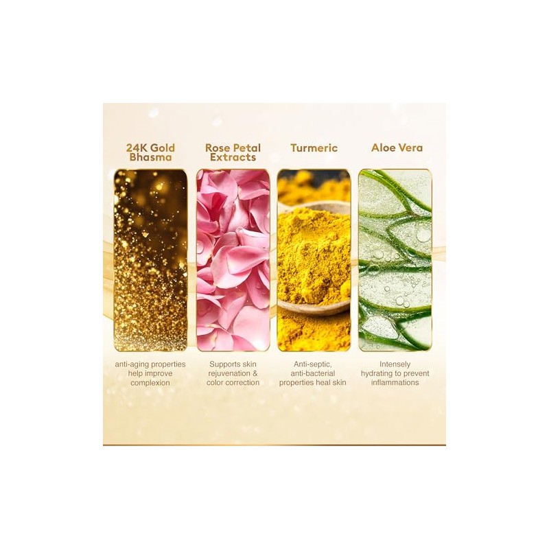Vlcc Kit Facial Gold Incluye Productos Cuidado Piel Limpiador Mascarilla