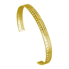 LES POULETTES BIJOUX - Gold Plated Bracelet Half Circlet Flat Sun