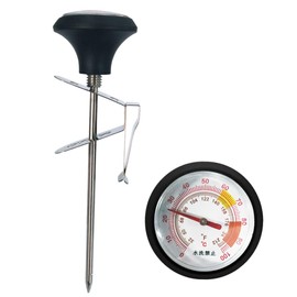 Hemoton Termómetro Multiusos para Barbacoa y Cocina de Acero Inoxidable con Clip y Funda de Silicona, Práctico para Alimentos y Bebidas, Set de 3...  
