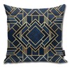tyui7 Pillowcase Art Deco Fancy Blue Decor Pillowcases Throw Cushion