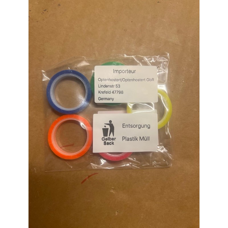Bookgear Highlight Tape - 5 Rolls Neon Marking Tape -