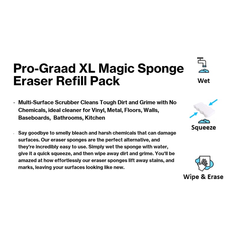 Pro-Graad XL Magic Sponge Eraser Refill Pack | Includes 6X