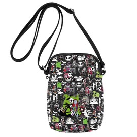 JNIAP Jack & Sally Crossbody Bag Zero Dog Gifts Oogie Boogie Gifts Nightmare Movie Shoulder Bag, Green Ghost Cb
