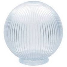 6 Inch Clear Acrylic Prismatic Lamp Post Globe with 3.12 Inch Neck