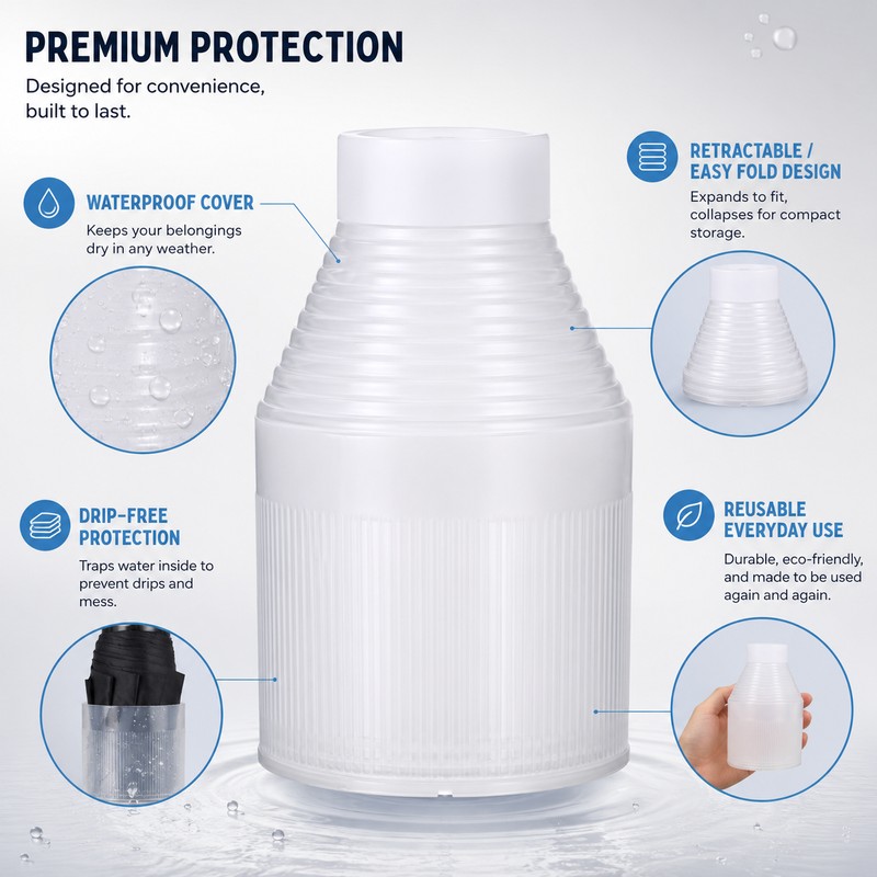Reusable Umbrella Sleeve for Rainy Days – Waterproof Protective Cover