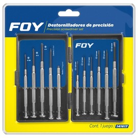 Foy 141617 Juego de destornilladores de precisión combinados, 11 piezas