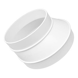 - 4" to 5" Inch Eccentric Reducer/Increaser for Duct Connecting. Connect Straight Duct with Flex Duct. Duct Fan or Dryer Vent Connector. HVAC. (4"-5", Plastic)