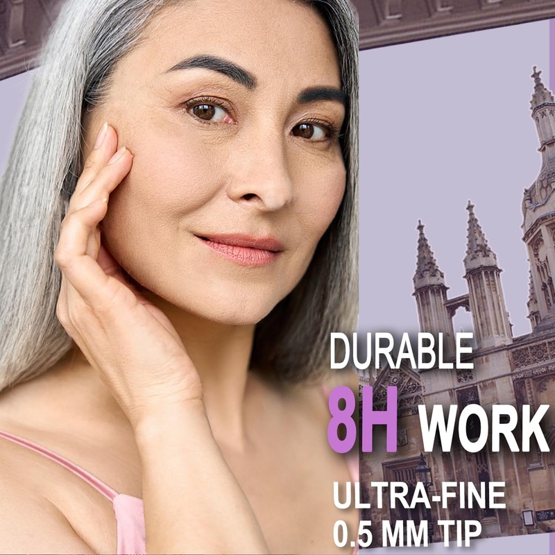 Yfulfill Grey Eyebrow Pencils for Older Women, Soft Eyebrow Pencils