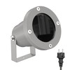 ledscom.de DUK Garden Spotlight for Outdoor Use, IP65, Plug, Grey,