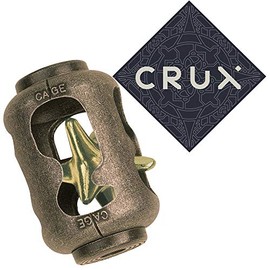 Hanayama Cast Cage Puzzle - Level 3 of 6 - Mid Range - Includes Crux Sticker