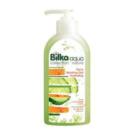 Bilka Collection Aqua Natura Face Washing Gel – Tägliches Gesichtsreinigungsgel mit reinem Gurkenwasser und Melonenextrakt – Naturkosmetik, 1 x 200 ml