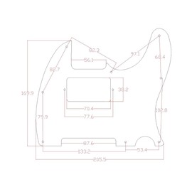 Dopro Metal Aluminum Anodized 8 Hole Tele Pickguard with Metal Control Plate and Screws for American/Mexican Telecaster Silver
