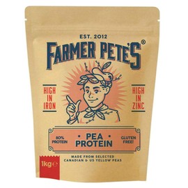 Farmer Pete's Farmer Pete's Pea Protein Powder 1kg - Dairy Free, Gluten Free, Natural Plant Based Vegan Protein Powder Isolate (1kg)