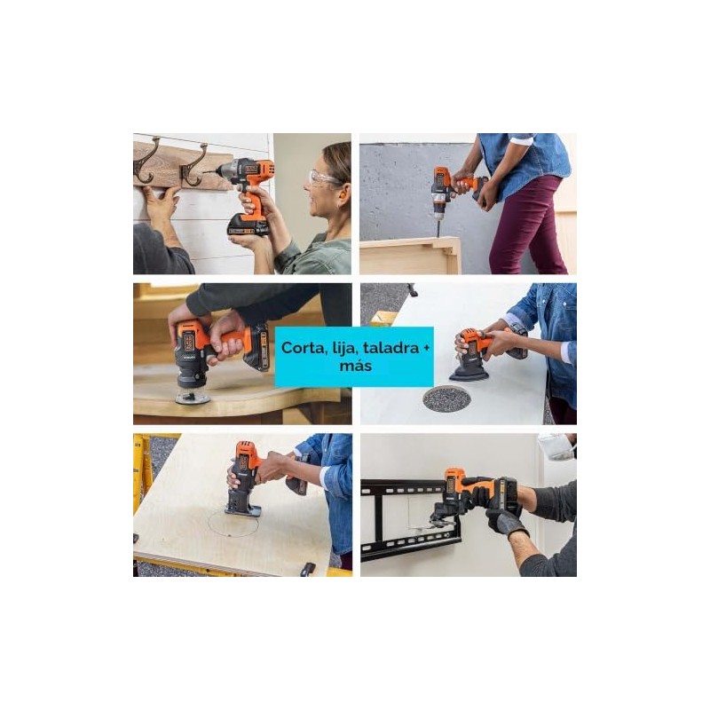 BLACKDECKER MATRIX 20V MAX Kit de herramientas eléctricas, incluye taladro