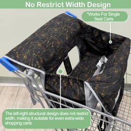 Shopping Cart Cover for Baby Unicorn Castle 2 In1 High Chair Cover Universal Fit Grocery Cart Cover for Baby Girl Shopping Cart Seat Covers Machine Washable