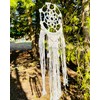 Peont Macrame Dreamcatcher Wall Hanging – Handmade 12-Inch Boho Decor