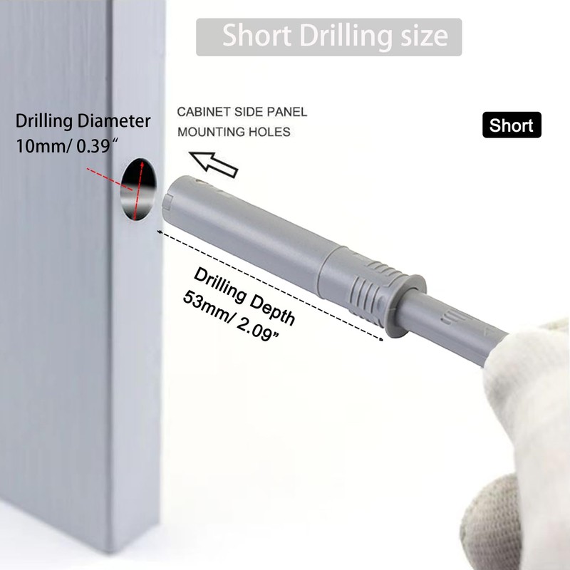 Push to Open Cabinet Hardware Short CBRIVE 5 Pack Push