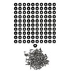 100 Small Soft Round Rubber Feet W/Screws - .250 H