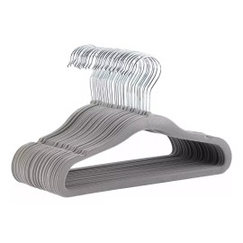 Cohesion Set De Ganchos Infantil Con Terciopelo Color Gris 25 Pzas
