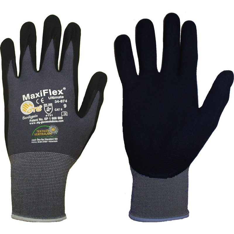 ATG MaxiFlex Ultimate™ Nylon Work Gloves, black