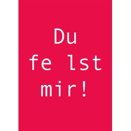 Generisch Postcard A6 "Du fehlst mir!" Iris Karge
