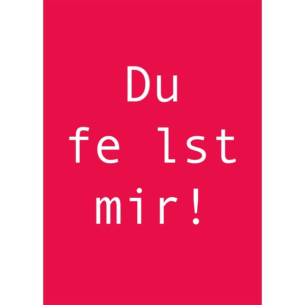 Generisch Postcard A6 "Du fehlst mir!" Iris Karge
