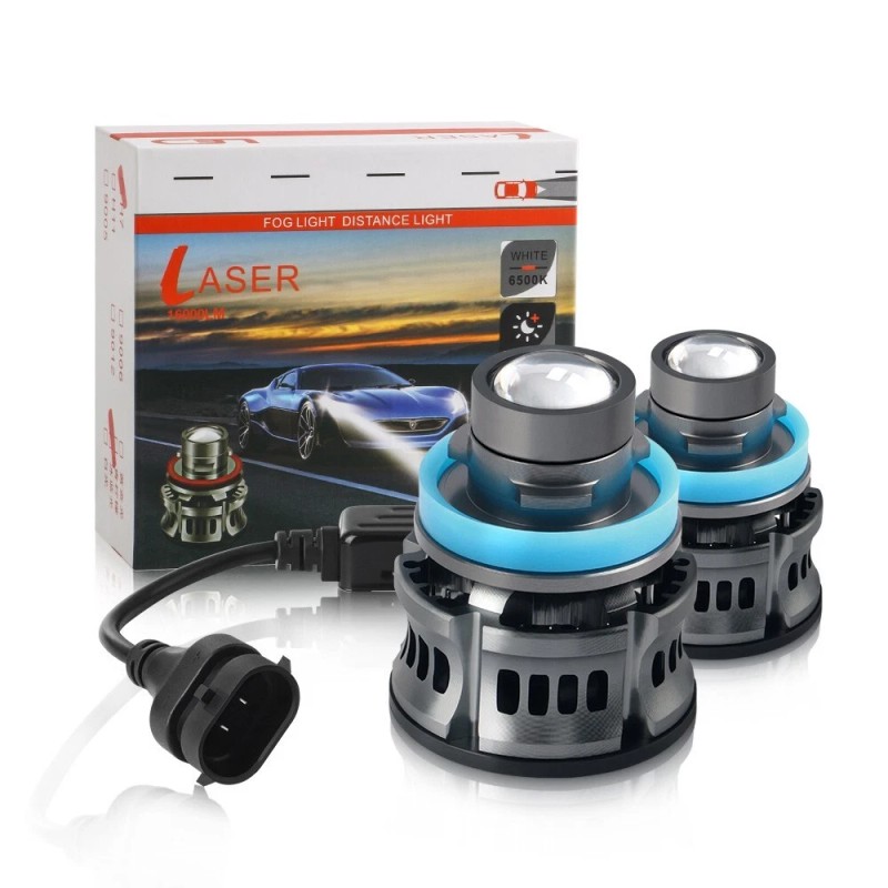 OPRAH 2X H11 LED Laser Headlights Bulb Ice Blue White