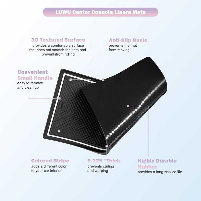Center Console Liners Mats Compatible with 2025 Kia K4 Accessories