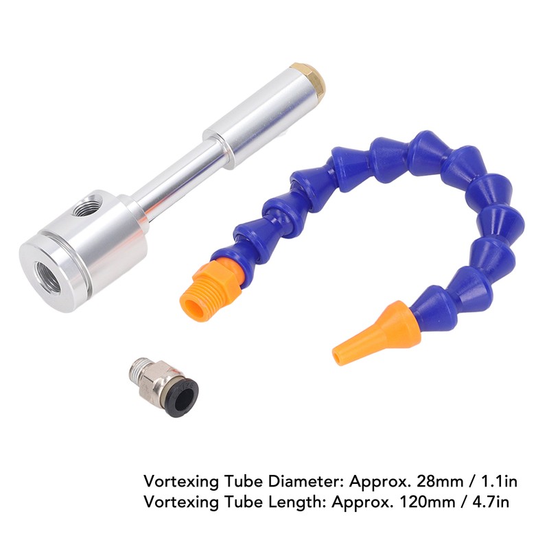 Cold Air Cooling Gun Kit Aluminum Alloy Vortexing Tube Flexible