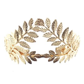 GCDN Handmade Jewellery Bridal Hair Accessories Laurel Crown Headpiece Tiara Girls Women Wedding Headband Retro, Gold, Free Size
