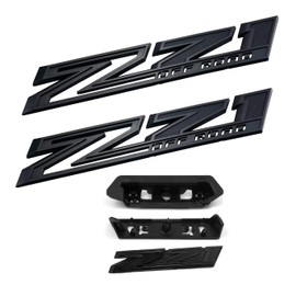 (Set of 3) 2019-2024 2pack Hood Z71 Off Road Emblems Plus Grille Z71 Offroad Badges Compatible with Silverado 84632695 84384428 (All Black)