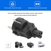 4PCS 2 Slot Plug to IEC320 C5 Power Adapter Professional