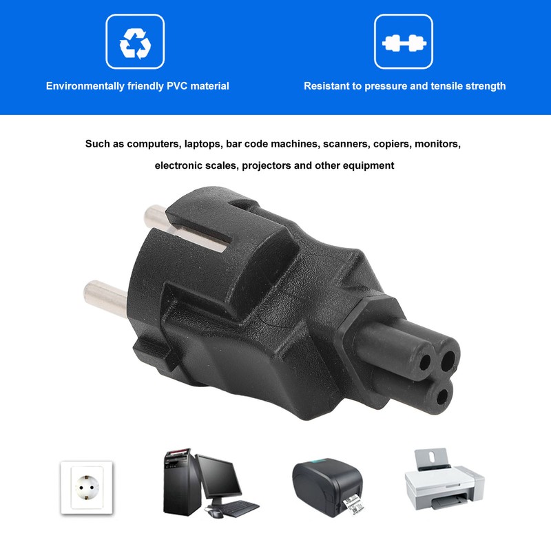 4PCS 2 Slot Plug to IEC320 C5 Power Adapter Professional
