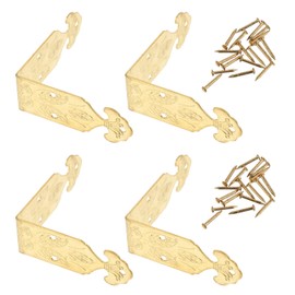 Milisten 4 Sets Box corner guard cabinet corner brace wood protector Jewelry Case Guard Protector for Furniture decorative corner brackets desk corner cover corner piece old fashioned brass