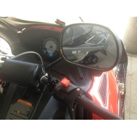 Replacement for Rear view mirror set for Polaris line of Snowmobiles, Univ fit on handle bars