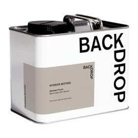 BACKDROP | Premium Exterior Paint | Standard Semi Matte, Low Sheen Finish | Self-Priming, Low VOC, Green Wise Certified | INTERIOR MOTIVES - Warm gray-beige that skews taupe | 0.5 Gallon