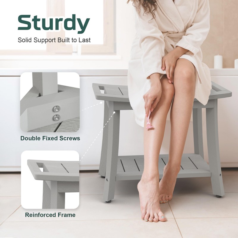 BEKVEM HIPS Shower Benches for Inside Shower, Waterproof Shower Stool
