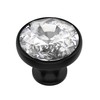 Alzassbg 10 Pack Clear Crystal with Matt Black Base Cabinet