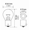 Hella 7507TB foco 7507 12V 21W Bau15S S8 Namber (2)