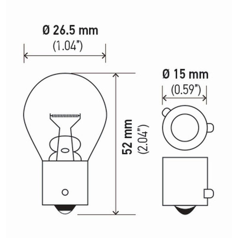 Hella 7507TB foco 7507 12V 21W Bau15S S8 Namber (2)