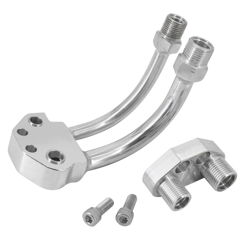 Tektall A/C Compressor Curved Manifold w/Adapter Fitting Compatible with Sanden