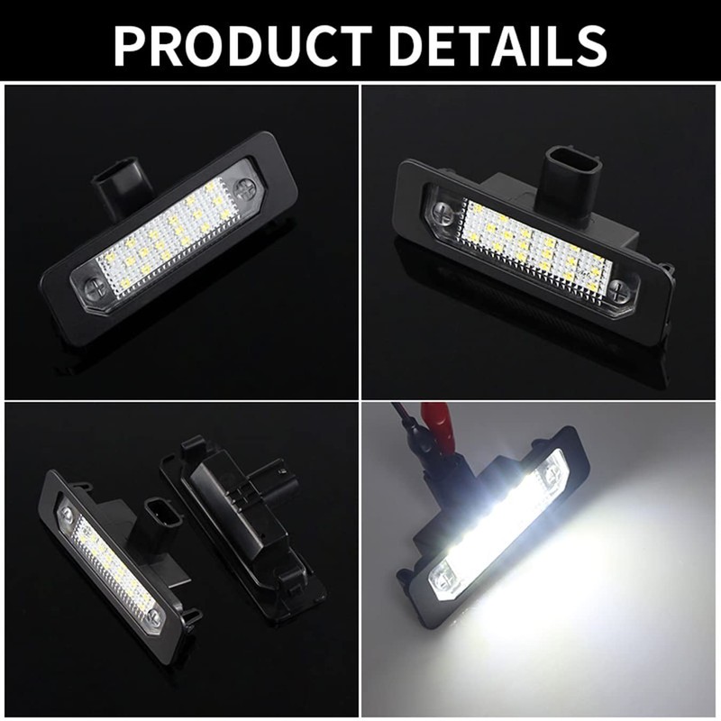 NP 2PCS Bright White LED Number Plate Light for F-Ord