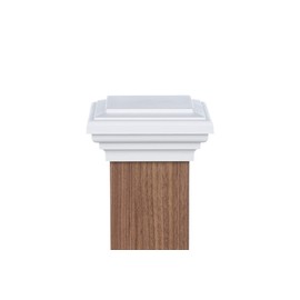 4x4 Post Cap (3.5") (Case of 12) | White Flat Newel Top Post Cap for Outdoor Fences, Decks, and Mailboxes by Atlanta Post Caps