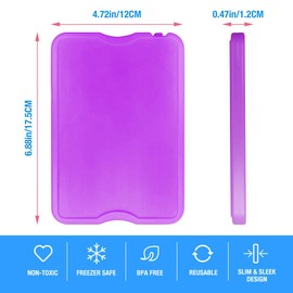 hometimestore Dünn Kühlakkus für Kühltasche Lunchboxen BPA-frei Kühlpakete Wiederverwendbar & Platzsparend für Camping, Angeln, Roadtrip und Strand, 4 Stück Leere Kühlakkus