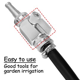 Uenede Stainless Steel Heavy Duty Garden Hose Shut Off Valve 3/4 Inch GHT Threaded Water Hose Ball Valve with Washers for Outdoor Lawn and Gardening Hoses Connector