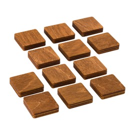 Wooden Refrigerator Magnets, Decorative Magnets, Office Magnets, Square Fridge Magnets. Brown small Size