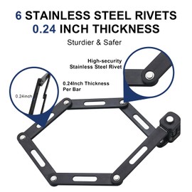 MEINUOKA 35 Inch Folding Bike Lock with Mount Bracket Kit, 4-Digit Combination for Bicycles, Electric Scooters, Heavy Duty Anti-Theft, Anti-Cut, Anti-Pry Bicycle Lock